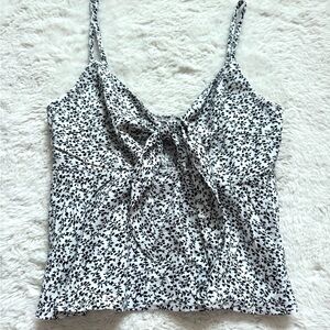 Floral Black and White Women's Top